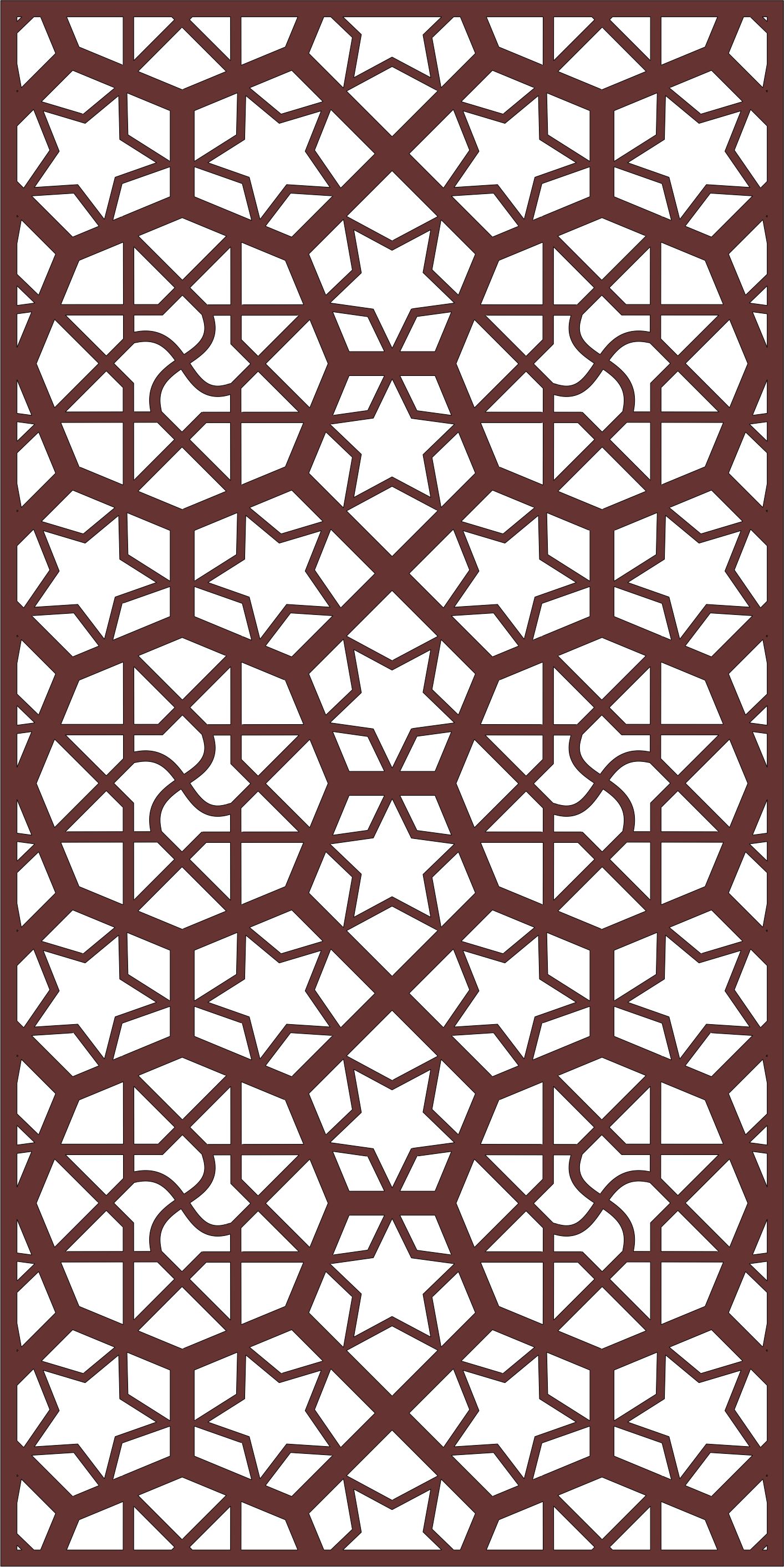 Laser Cut Seamless Separator Jali Pattern Free DXF File