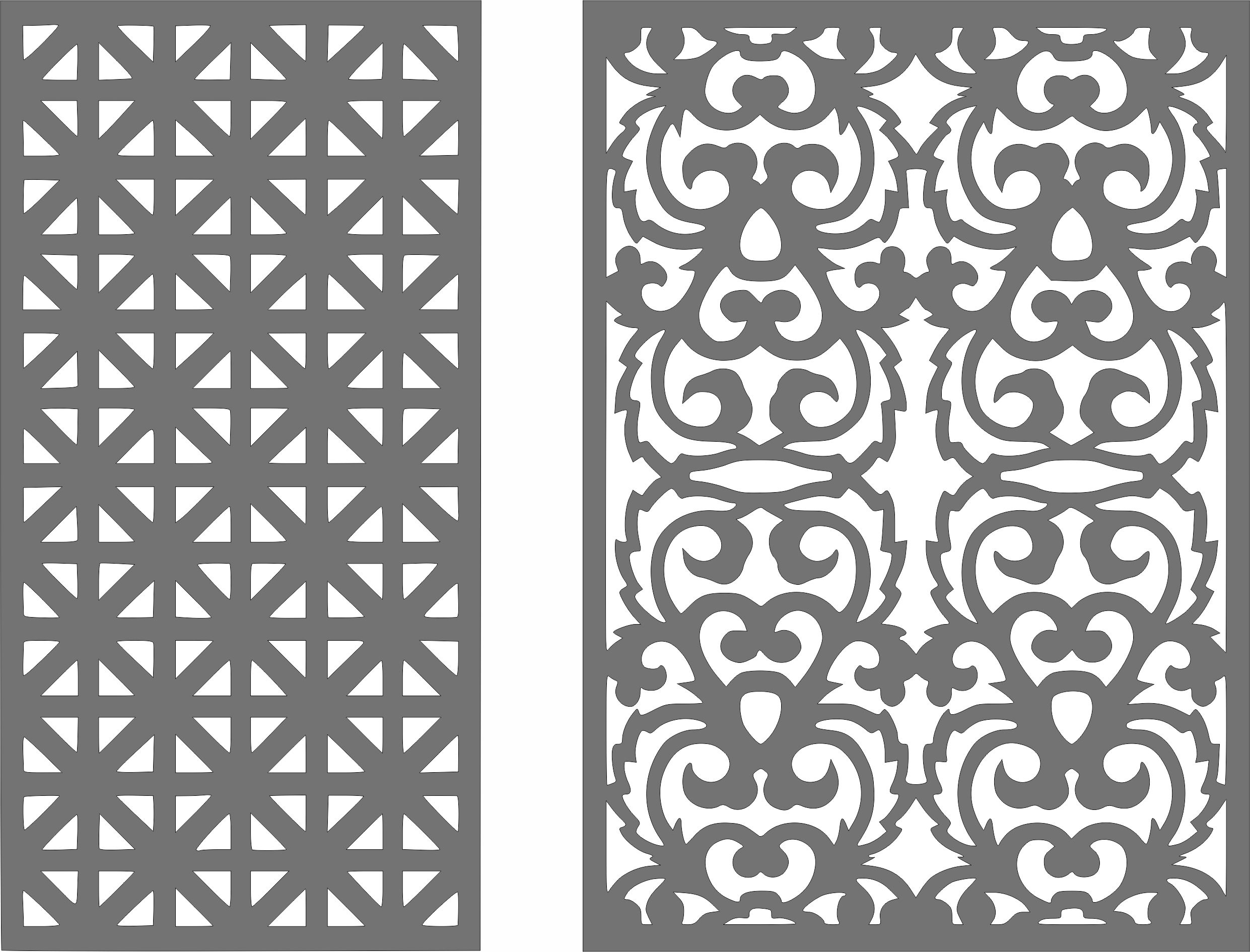 Laser Cut Separator Seamless Floral Jali Designs Free DXF File