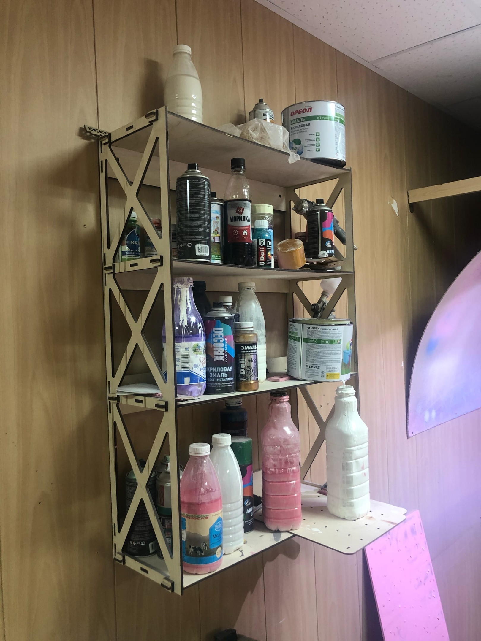 Laser Cut Shelf For Paints Free Vector File