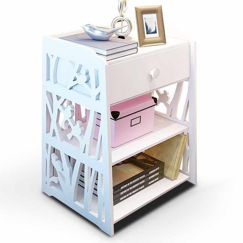 Laser Cut Shelf With Drawers Storage Cabinet Side Table Free Vector File