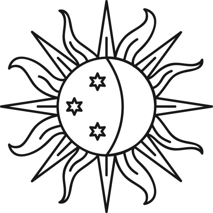 Laser Cut Shining Sun Free Vector File