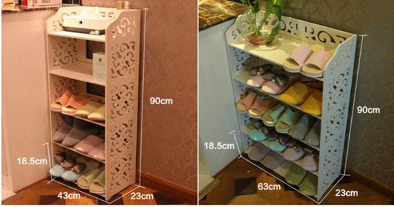 Laser Cut Shoe Rack Shelf Organizer Storage 3d Puzzle Free Vector File