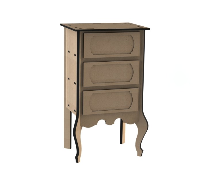 Laser Cut Side Table Free Vector File