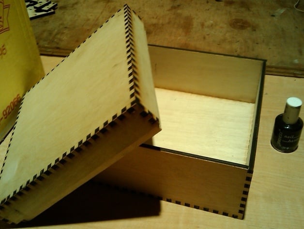 Laser Cut Small Box With Lid Free DXF File