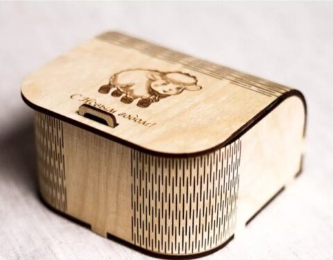 Laser Cut Small Gift Box Wooden Jewelry Box Free DXF File