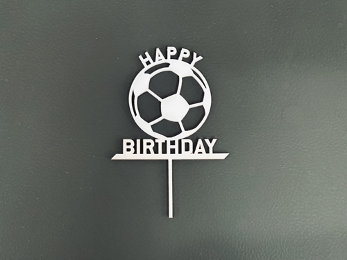 Laser Cut Soccer Cake Topper Free Vector File