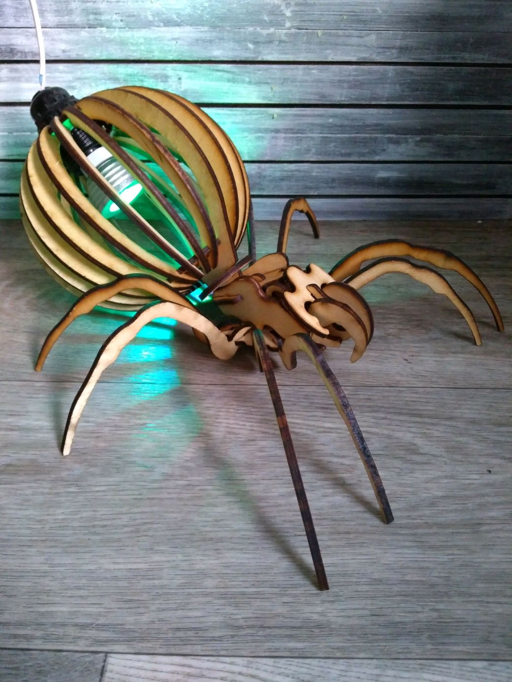 Laser Cut Spider Lamp Layout Free Vector File