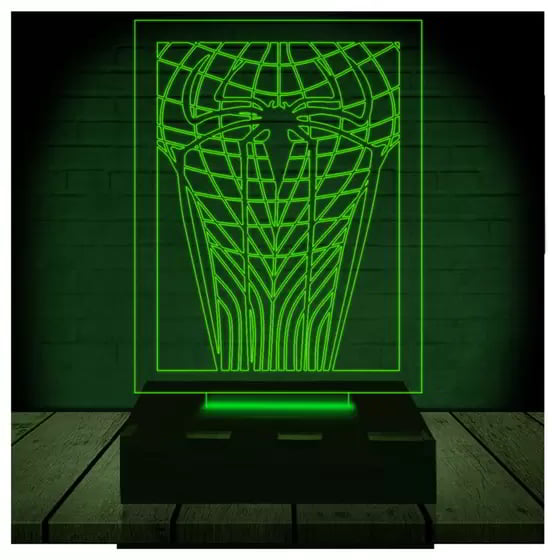 Laser Cut Spider Man Suit 3d Illusion Acrylic Lamp Free Vector File