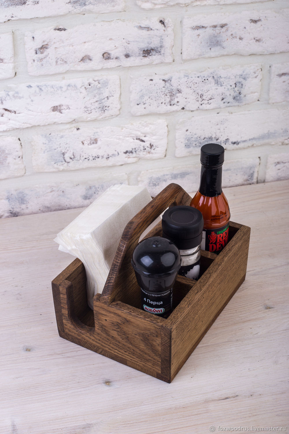 Laser Cut Stand For Spices And Napkins With Handle Free Vector File