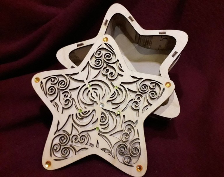 Laser Cut Starbox Free Vector File