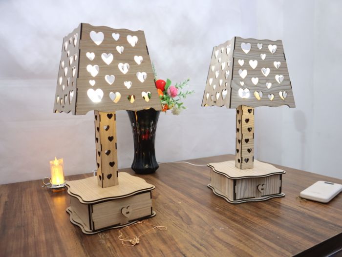 Laser Cut Table Lamp Mdf 3mm Free Vector File