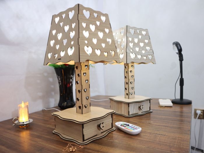 Laser Cut Table Lamp Mdf 3mm Free DXF File