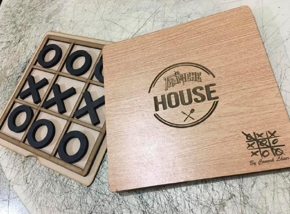 Laser Cut tic-tac-toe Game Free Vector File