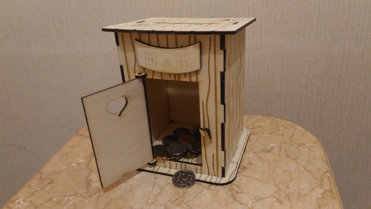 Laser Cut Toilet Piggy Bank 3d Puzzle Free Vector File