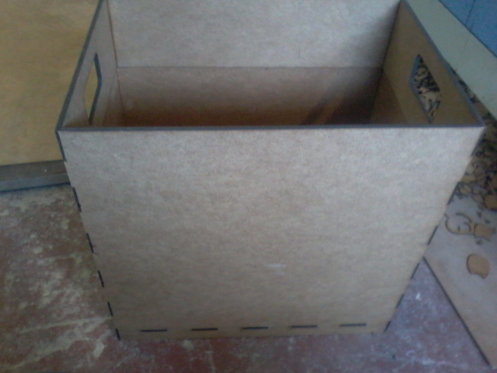 Laser Cut Trash Box Wood Trash Bin Free DXF File