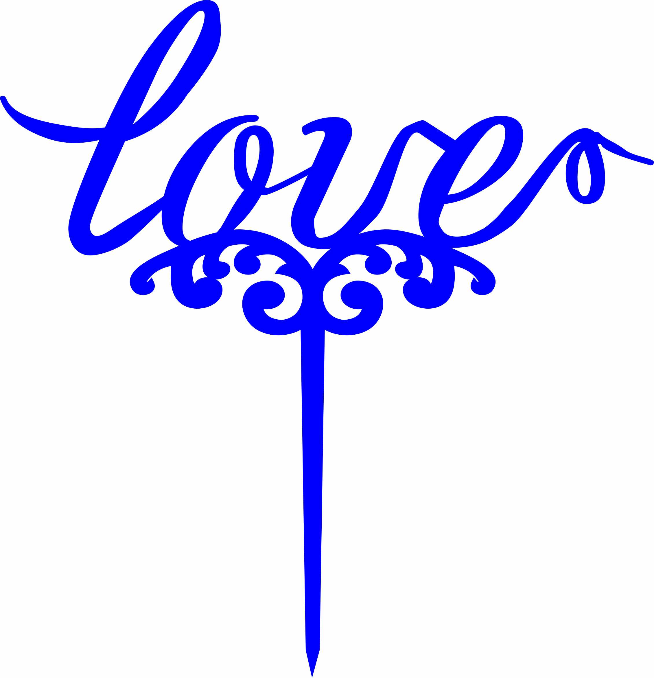 Laser Cut Valentine Decor Cake Topper Free Vector File