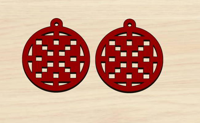 Laser Cut Valentines Day Earrings Free DXF File
