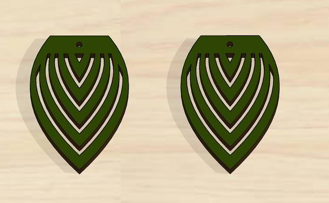 Laser Cut Valentines Day Earrings Jewelry Free DXF File