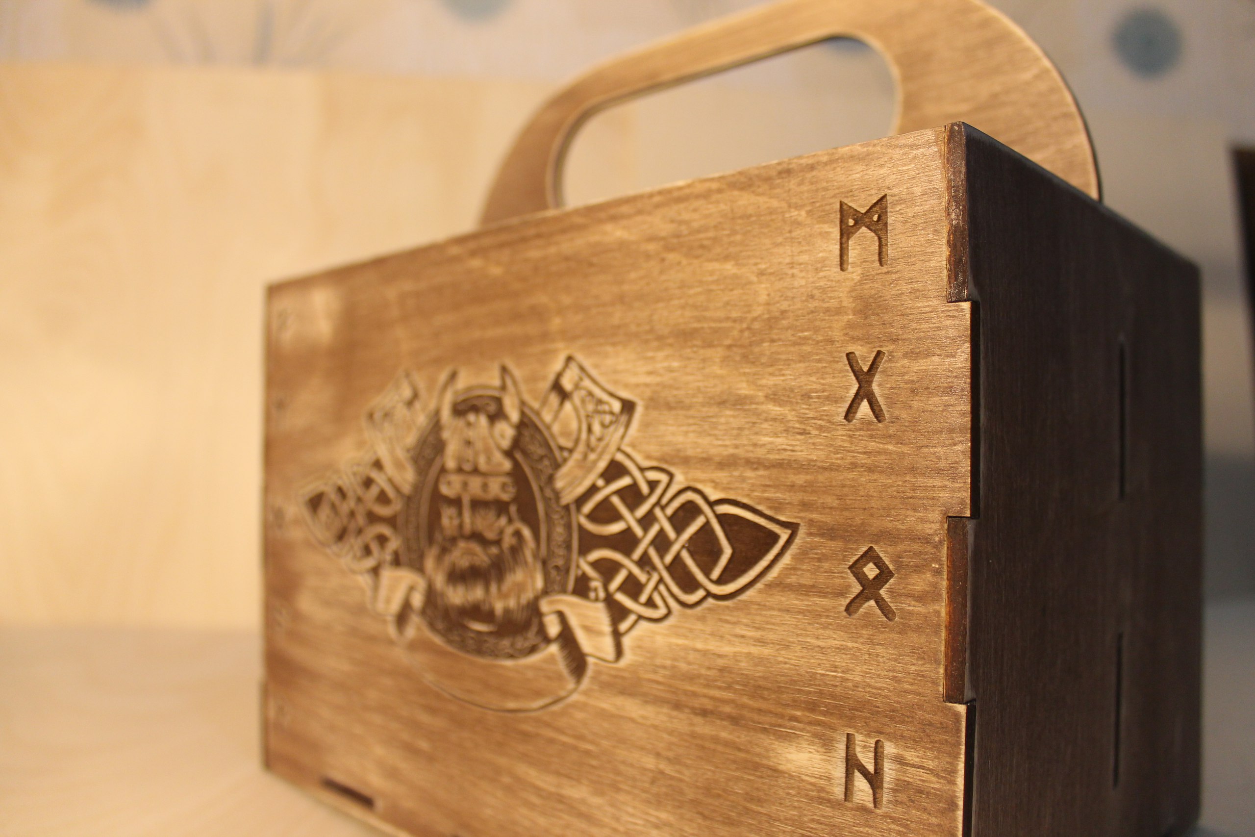 Laser Cut Viking Box Beer Gift Box Beer Caddy Free Vector File