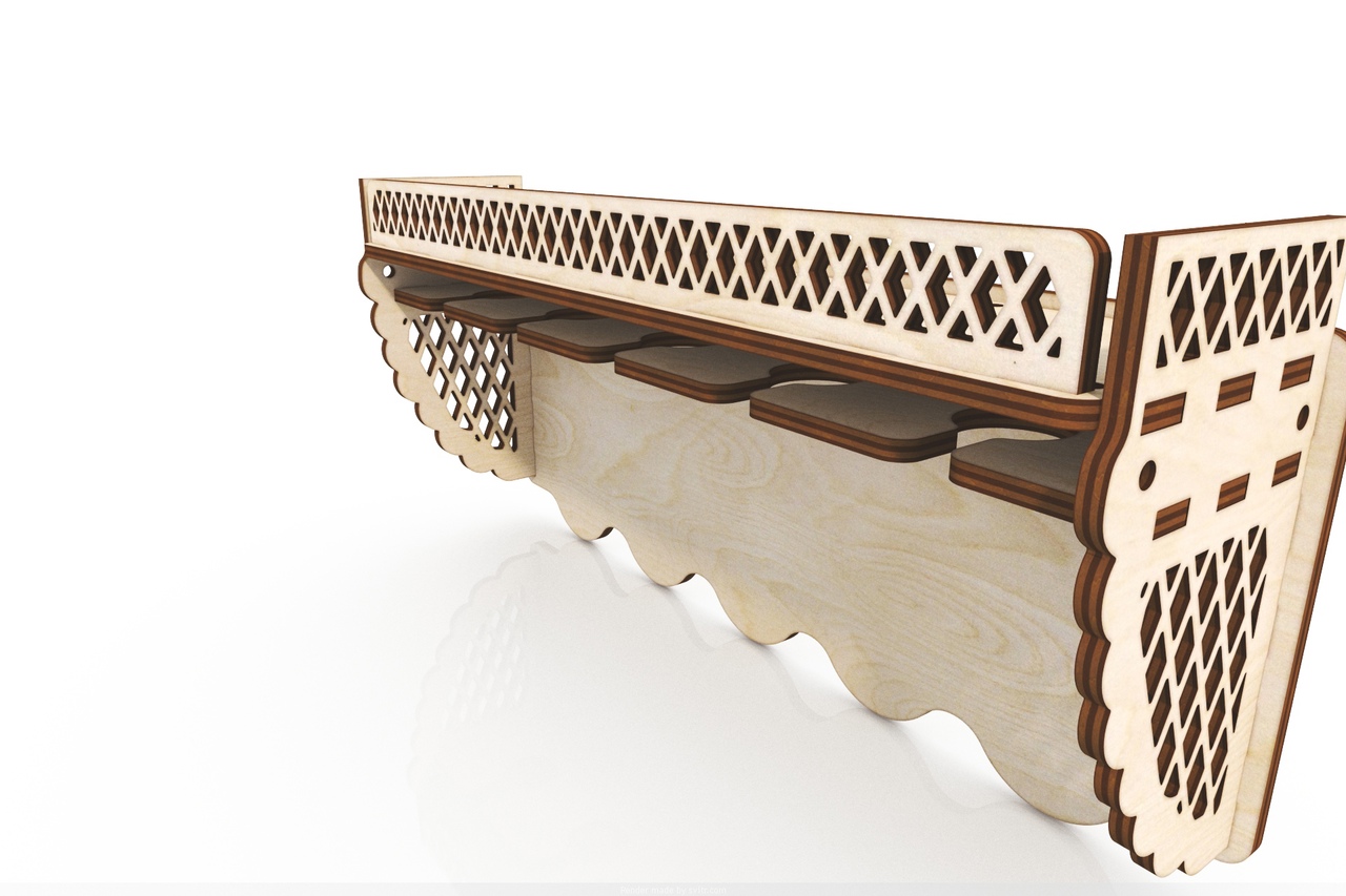 Laser Cut Vine Master Shelf Layout Free Vector File