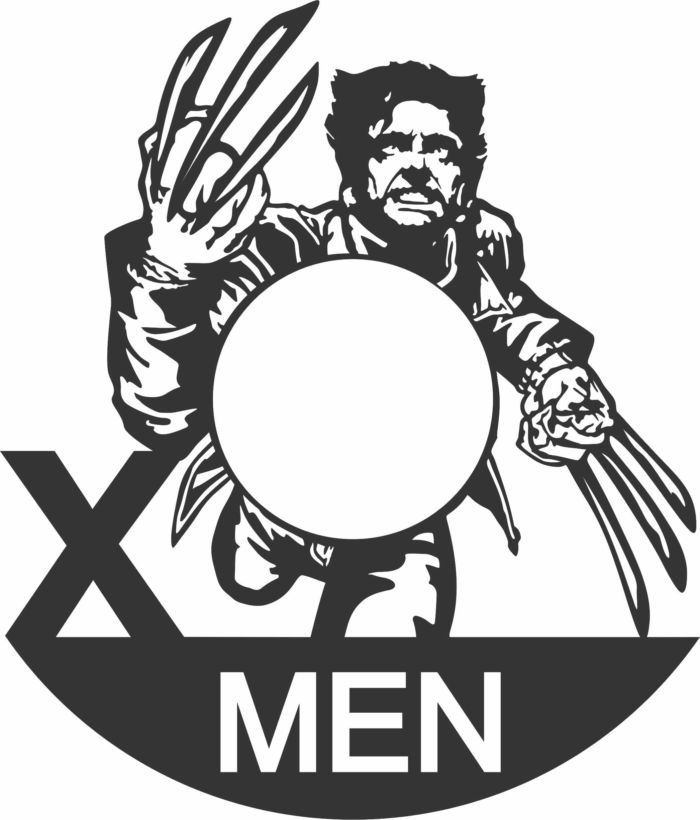 Laser Cut Vinyl Record X Men Clock Free Vector File