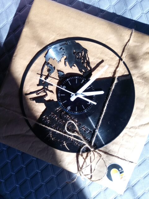 Laser Cut Vladimir Vysotsky Vinyl Record Wall Clock Free Vector File