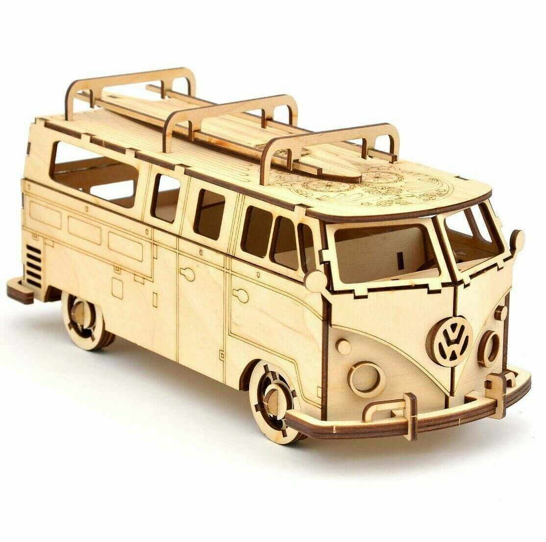 Laser Cut Volkswagen Transporter t1 3d Puzzle Free Vector File