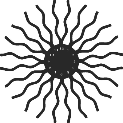 Laser Cut Wall Decor Clock Free Vector File
