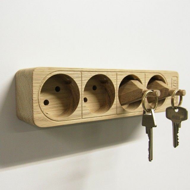 Laser Cut Wall Mounted Key Holder Free DXF File