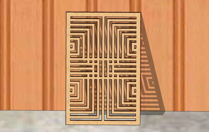 Laser Cut Wall Panel Jali Design Decorative Partitions Room Divider Grill Panel Free DXF File
