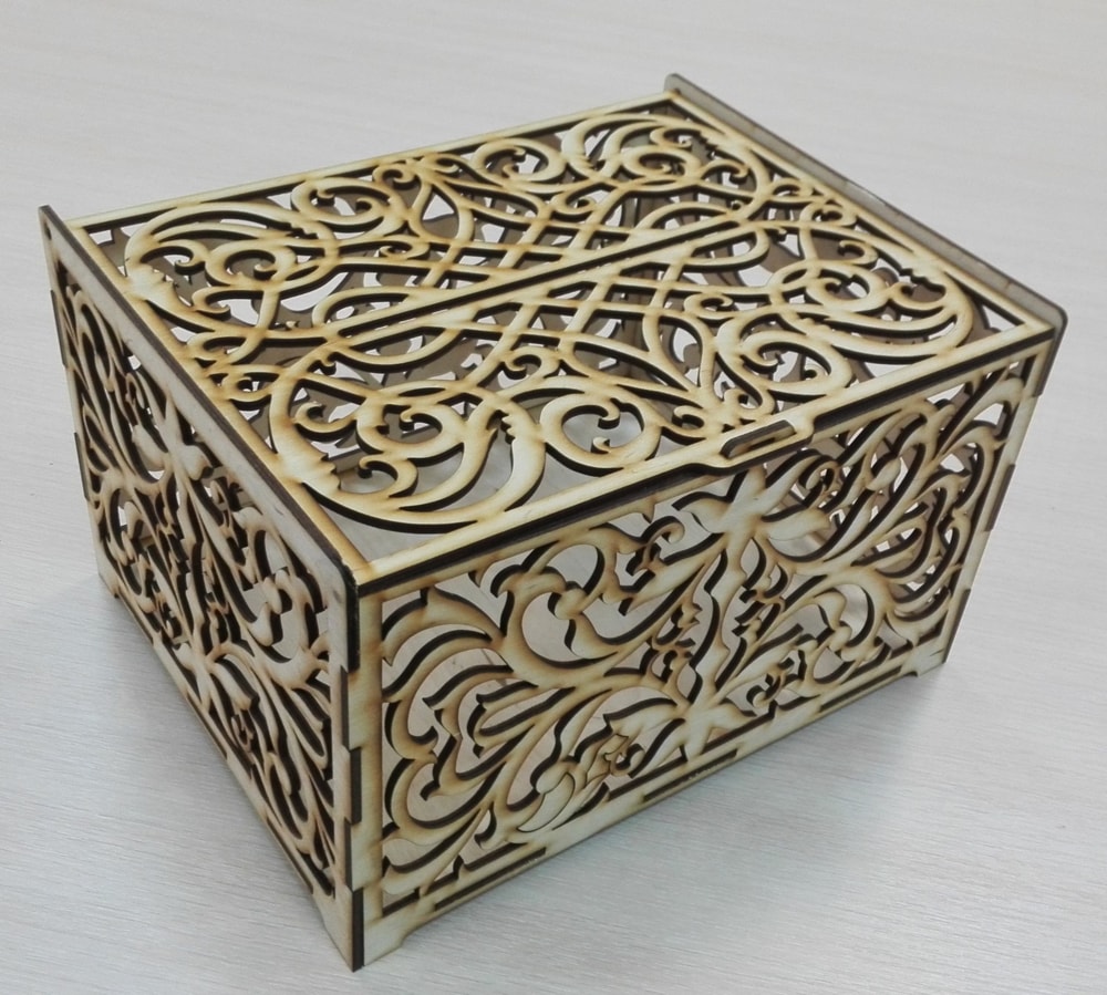 Laser Cut Wedding Card Box With Slot Free Vector File