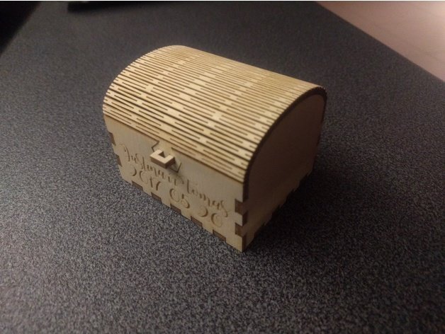 Laser Cut Wedding Ring Box 3mm Plywood Free DXF File
