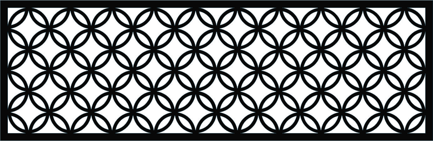 Laser Cut Window Floral Lattice Stencil Round Pattern Free DXF File