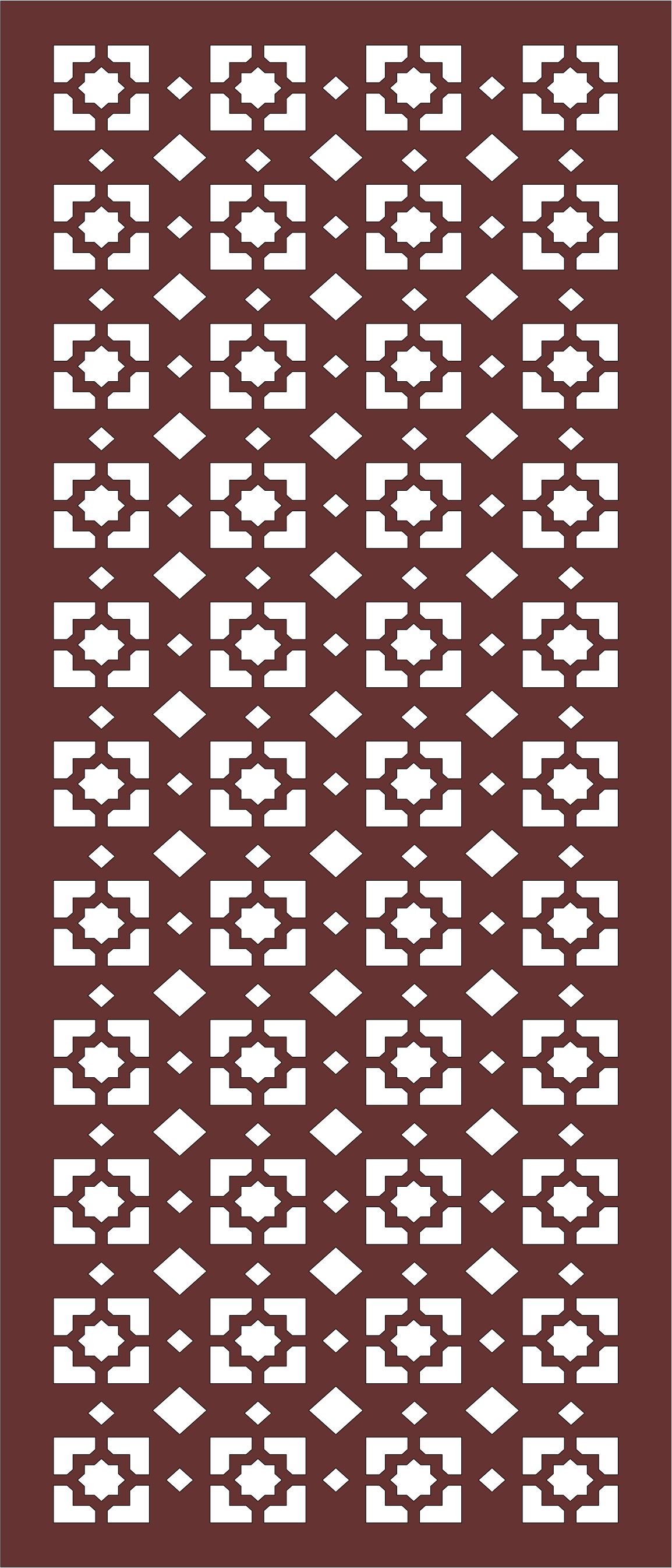 Laser Cut Window Jali Floral Seamless Panel Free DXF File