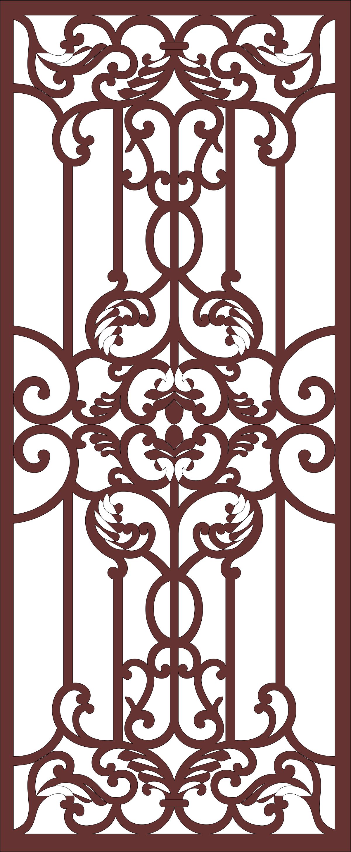 Laser Cut Window Jali Round Design Free DXF File