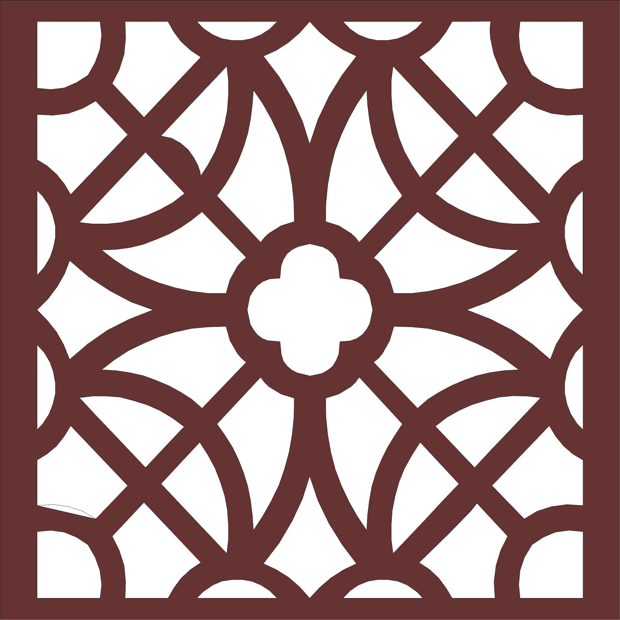 Laser Cut Window Jali Seamless Screen Design Free DXF File