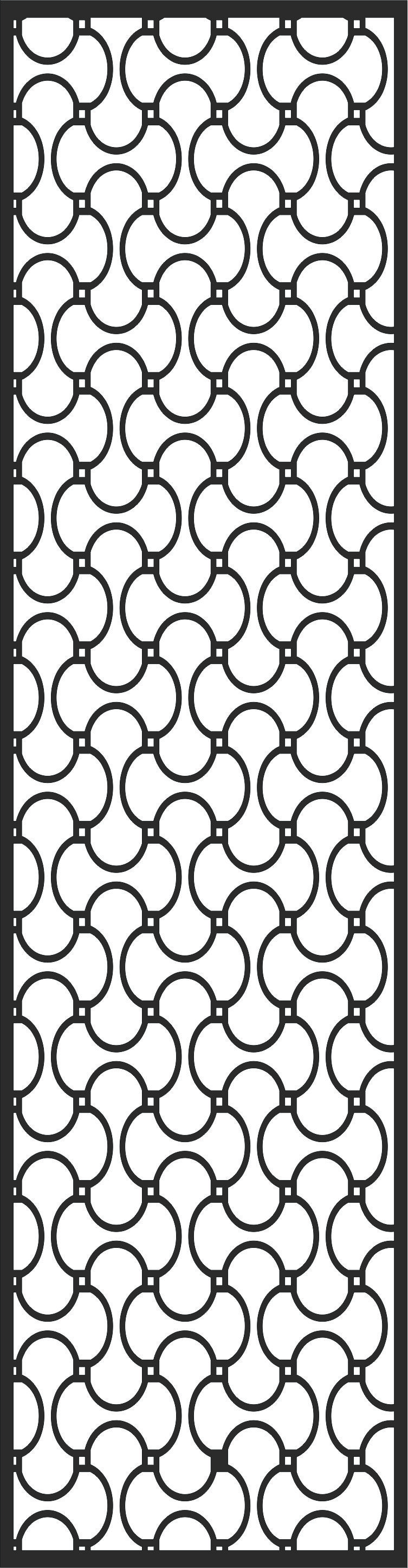 Laser Cut Window Lattice Floral Seamless Free DXF File