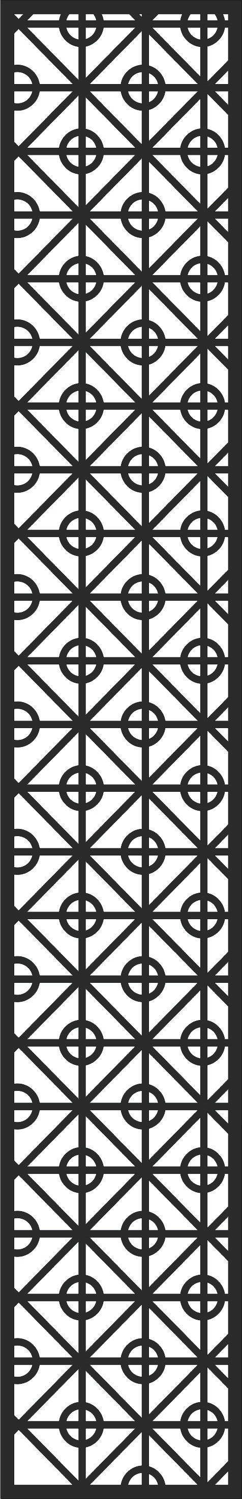 Laser Cut Window Lattice Floral Seamless Pattern Free DXF File