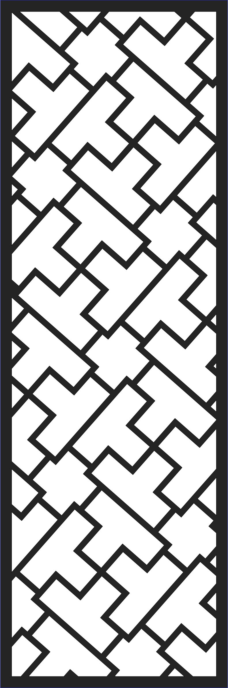 Laser Cut Window Seamless Lattice Design Free DXF File