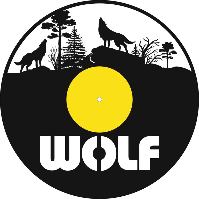 Laser Cut Wolf Vinyl Record Clock Template Free Vector File