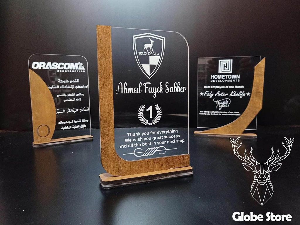 Laser Cut Wood Acrylic Shield Award 3 Designs Free Vector File