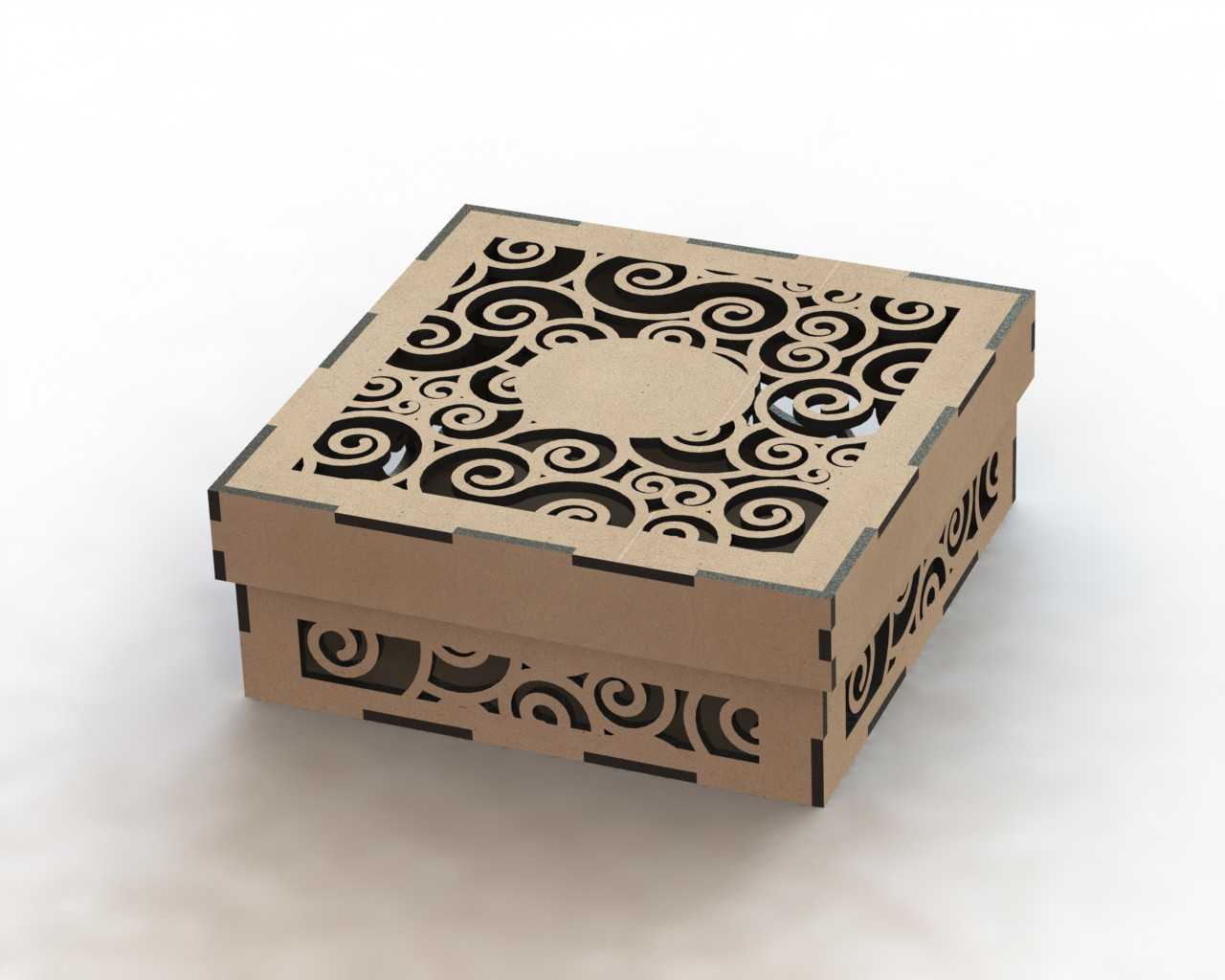 Laser Cut Wood Box Template Free DXF File Free Download DXF Patterns