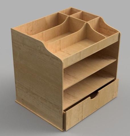 Laser Cut Wood Drawer Storage Organizer Template Free Vector File