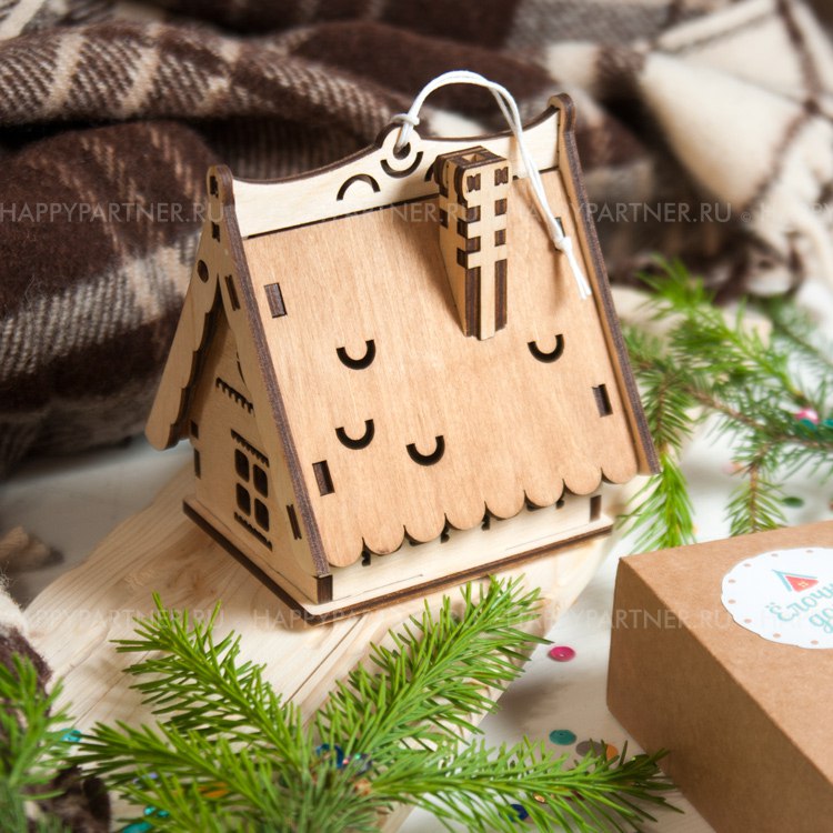 Laser Cut Wood Hanging House Template Free Vector File