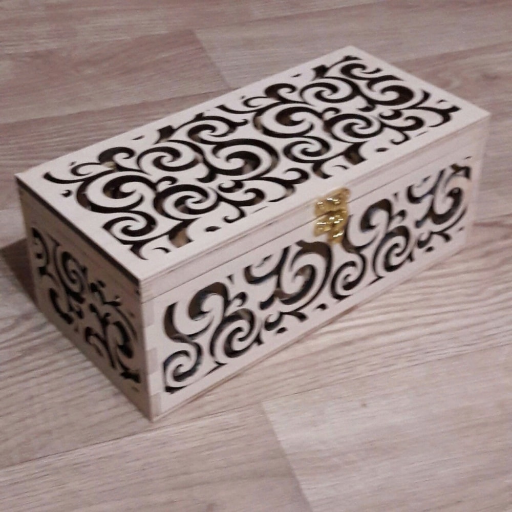 Laser Cut Wood Jewelry Box Free Vector File