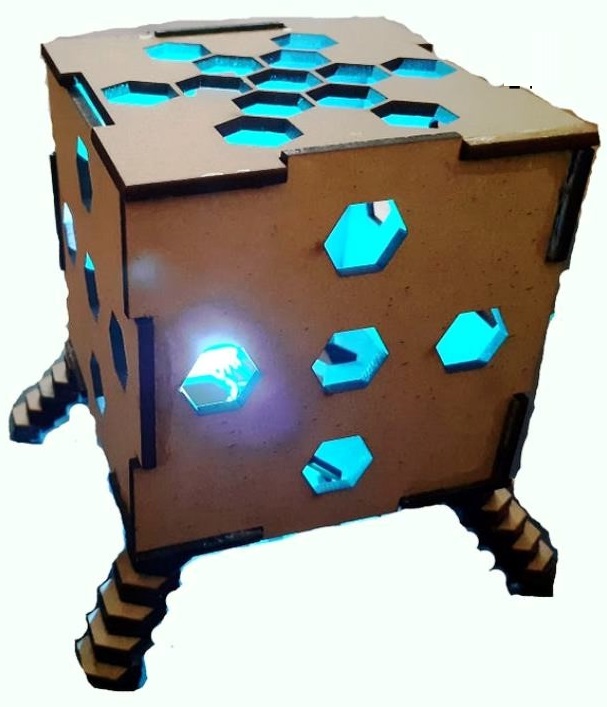 Laser Cut Wooden 3d Light Box Lamp Model Free Vector File