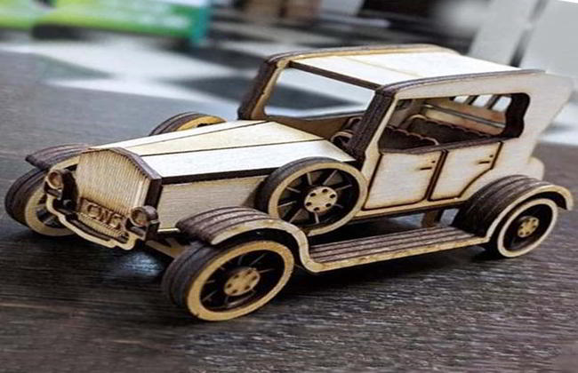 Laser Cut Wooden 3d Puzzle Ford Car Free Vector File