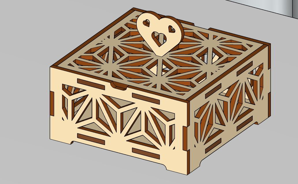 Laser Cut Wooden Box Mini Jewelry Box Makeup Box Gift Box Free DXF File