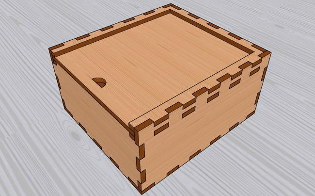 Laser Cut Wooden Box With Lid Ornaments Storage Jewelry Box Free DXF File
