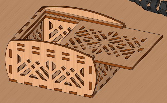 Laser Cut Wooden Box With Sliding Lid Decorative Gift Jewelry Box Free Vector File